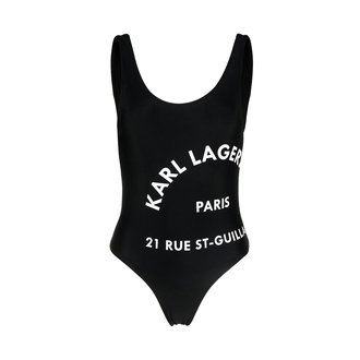 Ženski kupaći kostim Karl Lagerfeld Logo Print Swimsuit