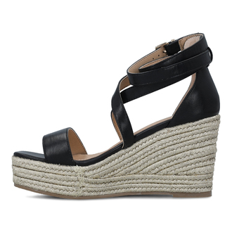 Ženske sandale Lola Negro Criss-Cross Wedges