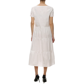 Ženska haljina Tommy Hilfiger Poplin Tiered Ss Midi Dress