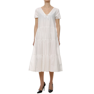 Ženska haljina Tommy Hilfiger Poplin Tiered Ss Midi Dress