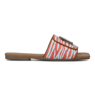 Ženske papuče Lola By Maite Zebra Print Flat Sandals