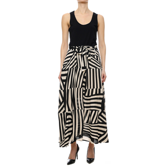 Ženska haljina Lola Two-Material Dress In Negro And Blanco Print