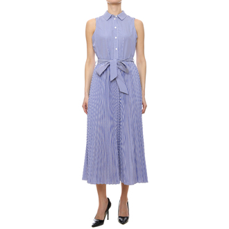 Ženska haljina Tommy Hilfiger Pleated Ithaka Long Shirt Dress