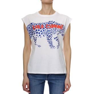 Ženska majica Lola Blanco T-Shirt With Caviare Tiger Positioning
