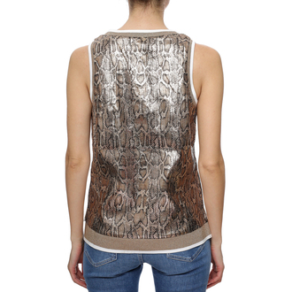 Ženska majica Lola Metallic Top With White Ribbing