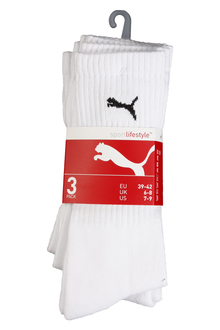 Unisex čarape Puma SPORT 3-PACK WHITE