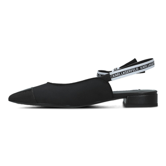 Ženske baletanke Karl Lagerfeld Kerrie ribbed sling