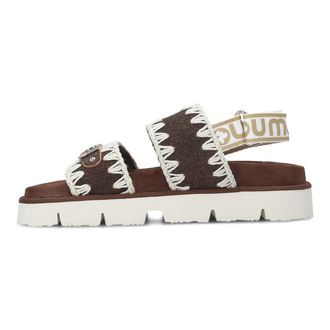 Ženske sandale Mou Bio sandal suede&leather-logo