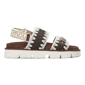 Ženske sandale Mou Bio sandal suede&leather-logo