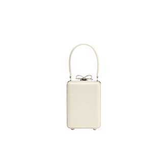 Ženska torba Self Portrait Cream Croc Leather Micro Bag
