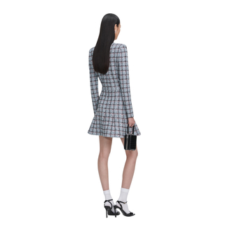 Ženski sako Self Portrait Blue Check Cardigan