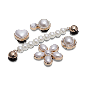 Unisex set Crocs Dainty pearl jewelry 5 pack