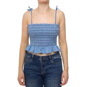 Ženska košulja Tommy Hilfiger Ruched chambray top