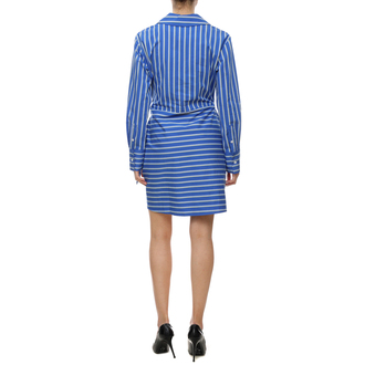 Ženska haljina Tommy Hilfiger Co Stripe Short Wrap Shirt Dress