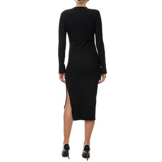 Ženska haljina Calvin Klein Tab Sleeve Split Rib Long Dress