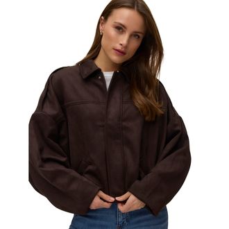 Ženska jakna Vero Moda Hazel faux suede bomber jacket