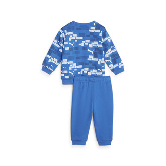 Dečiji set Puma MINICATS AOP Crew Jogger FL (Logo Lab)