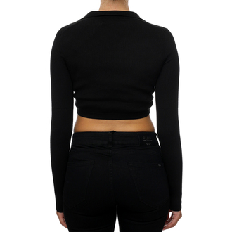 Ženski džemper Calvin Klein Label Tight Crop V-Neck Sweater