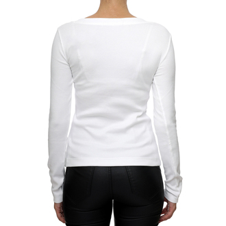 Ženska majica Calvin Klein Rib V-Neck Monologo Long Sleeve