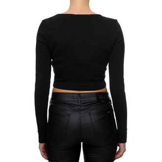 Ženska majica Calvin Klein Split Collar Rib Long Sleeve