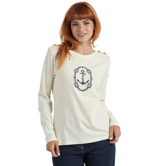 Ženski duks Marina Militare T-Shirt M/L Panna