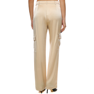 Ženske pantalone Michael Kors Satin Cargo Pant