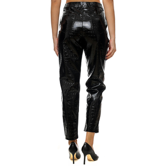 Ženske pantalone Karl Lagerfeld Faux Croc Patent Leather