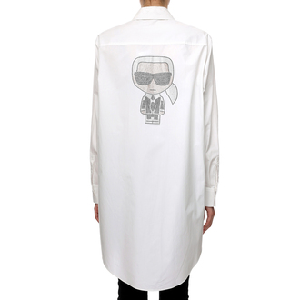 Ženska košulja Karl Lagerfeld IKONIK RHINSTONE POPLIN TUNIC