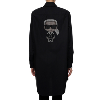 Ženska košulja Karl Lagerfeld IKONIK RHINSTONE POPLIN TUNIC