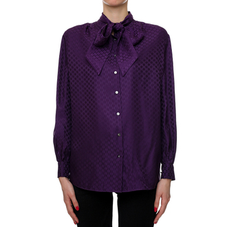 Ženska košulja Karl Lagerfeld MONOGRAM SILK BLOUSE