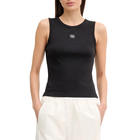 Ženska majica Calvin Klein A - Woven Label 2X2 Cotton Rib T