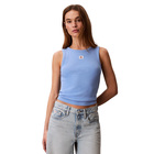 Ženska majica Calvin Klein A - woven label 2x2 cotton rib t