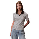 Ženska polo majica Calvin Klein Ss monologo baby rib polo stripe