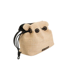 Ženska torba Lola Contrast raffia-effect and faux leather bucket bag
