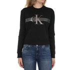 Ženski duks Calvin Klein METALLIC MESH MONOGRAM CREW NECK