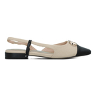 Ženske baletanke Lola Two-tone flat shoes with metallic logo detail