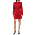 Ženska haljina Karl Lagerfeld Karl Charm Satin Shirt Dress