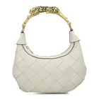 Ženska torba Lola Braided half-moon bag with leopard strap