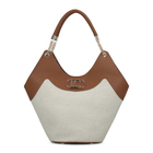 Ženska torba Lola Two-tone faux leather and canvas shopper
