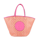 Ženska torba Lola Raffia-Effect Tote Bag With Logo Stamp