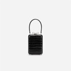 Ženska torba Self Portrait Black Croc Leather Micro Bag