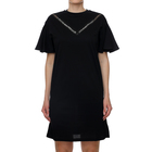 Ženska haljina Karl Lagerfeld LACE INSERT JERSEY DRESS