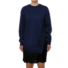 Ženska haljina Karl Lagerfeld PLEATED FABRIC MIX SWEAT DRESS