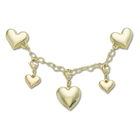 Bedž Crocs Gold heart chain