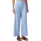 Ženske pantalone Karl Lagerfeld Autograph striped poplin pants