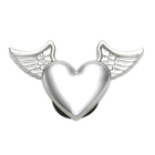 Unisex set Crocs Silver Metal Heart and Wings