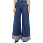 Ženske farmerke Karl Lagerfeld folded wide leg denim pants