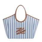 Ženska torba Karl Lagerfeld k/autograph stripe canvas bag