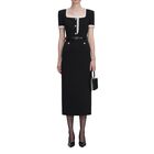 Ženska haljina Self Portrait crepe contrast frill midi dress