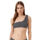 Ženski kupaći kostim Karl Lagerfeld monogram one shoulder tie top